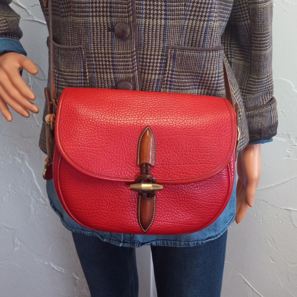 Dooney & Bourke Vintage 1990's, Outback Collection, Large Saddle Bag. - Picture 5 of 16
